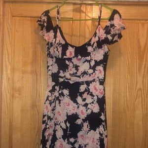 Blue and Pink Floral Dress